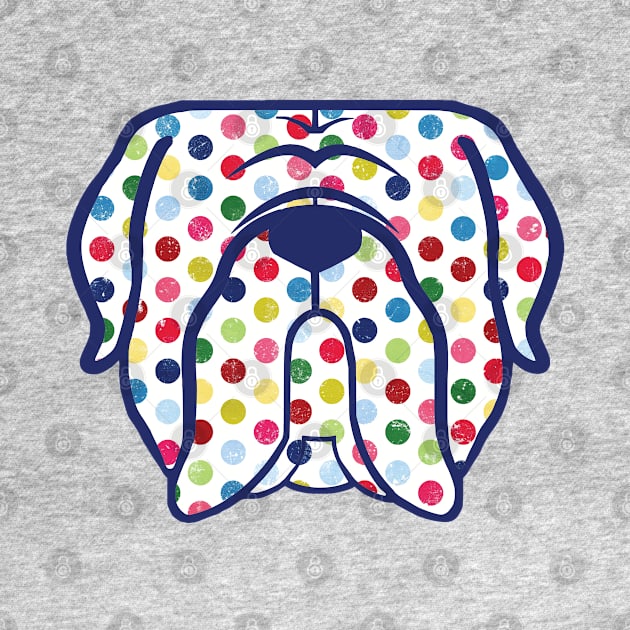 Mastiff dog face in polka dots! Dogue de Bordeaux, Bordeaux Mastiff, French Mastiff by smooshfaceutd